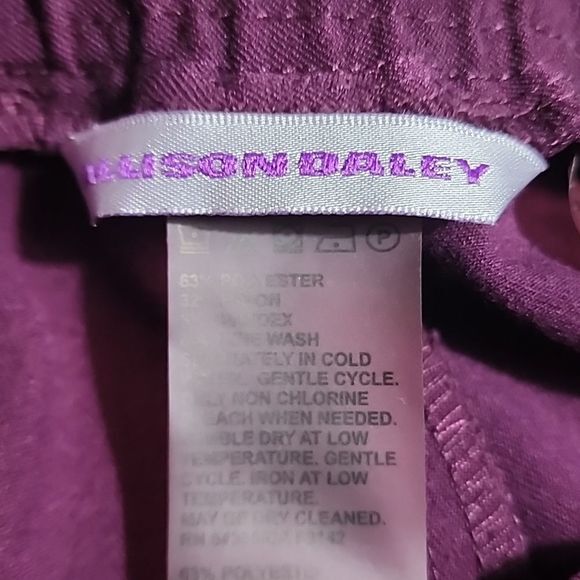 Allison Daley Elastic Waist Pull On Pants w/ Pockets Merlot Purple 16‎ - Picture 4 of 7